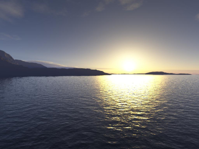 Tapeta: Západ slunce nad mořem