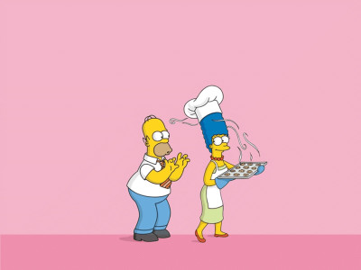 Tapeta: Homer a Marge
