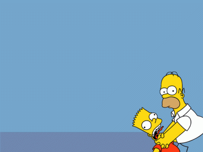 Tapeta: Homer a Bart