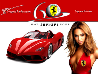 Tapeta: Beyonce vs. Ferrari