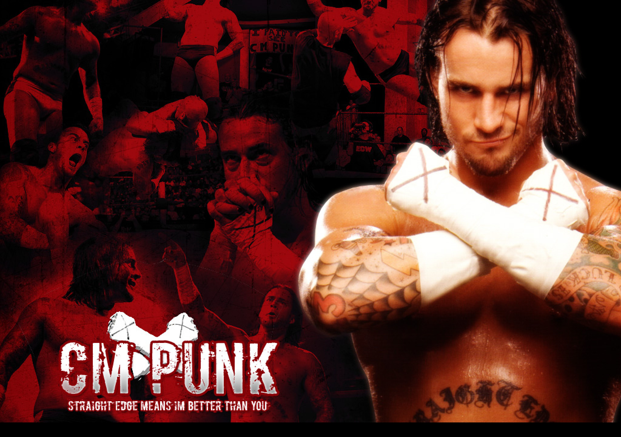 Edge mean. Рестлер си эм панк. См панк WWE. Cm Punk 2010. Cm Punk обои.