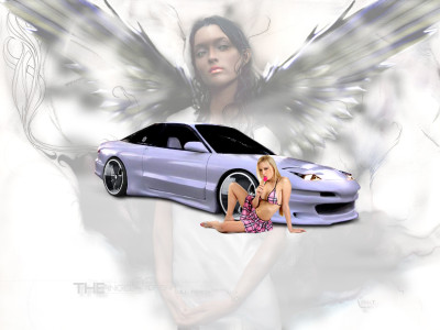 Tapeta: ford probe and sexy babe