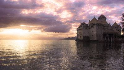 Tapeta: Hrad Chillon, vcarsko