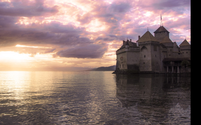 Tapeta hrad_chillon__svycarsko