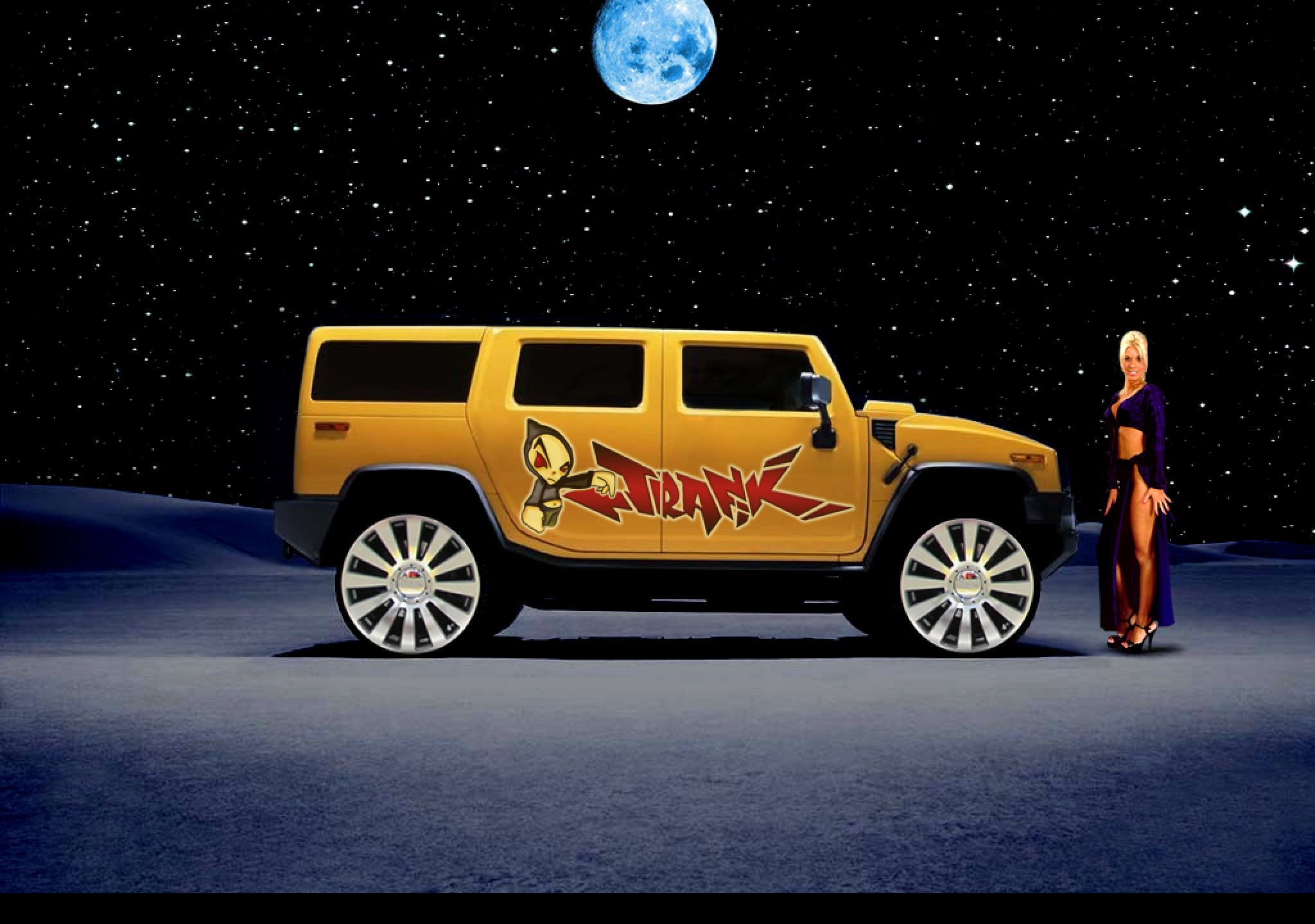 Tapeta hummer_midnight_trafik