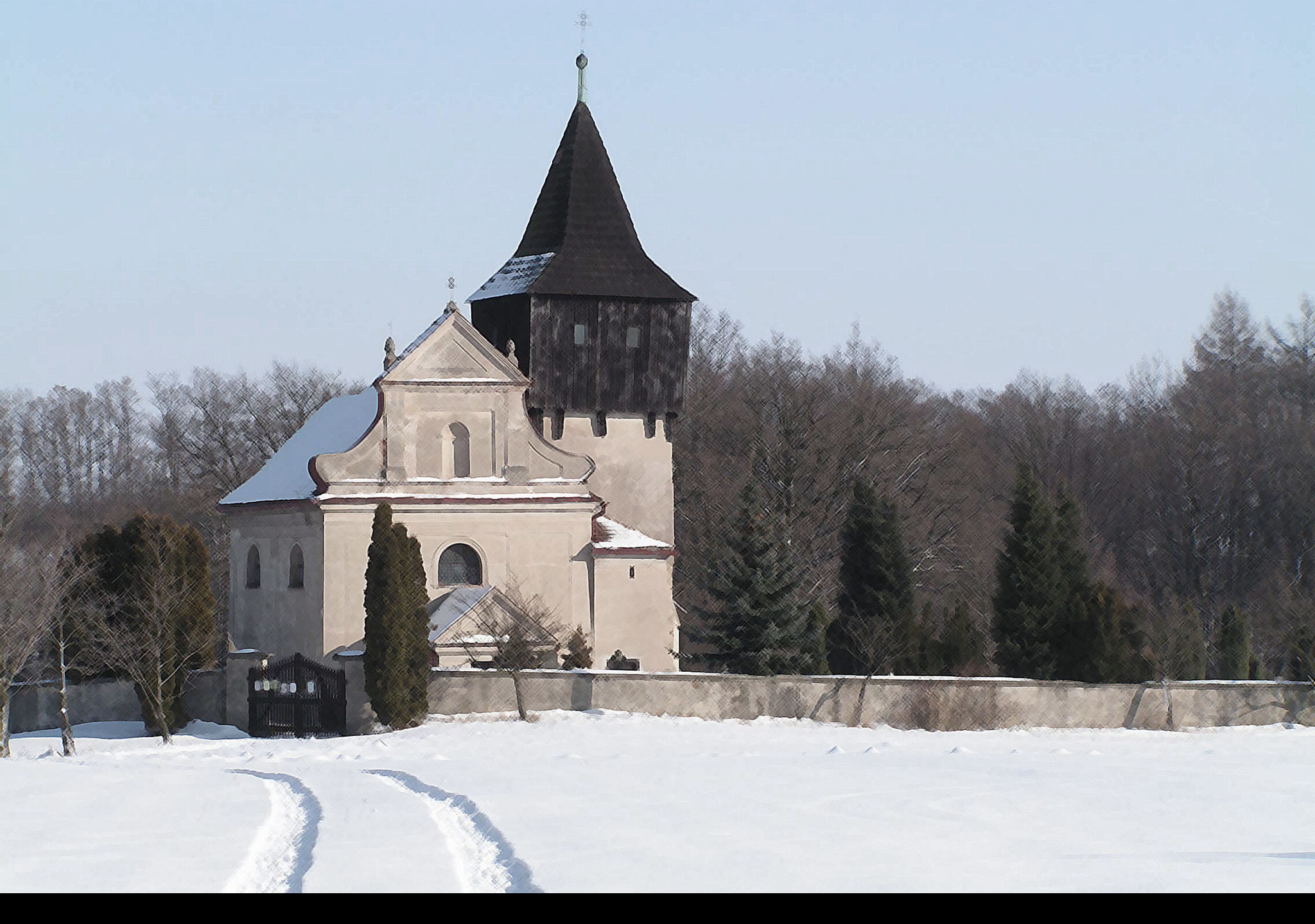 Tapeta kostel_chlistovice