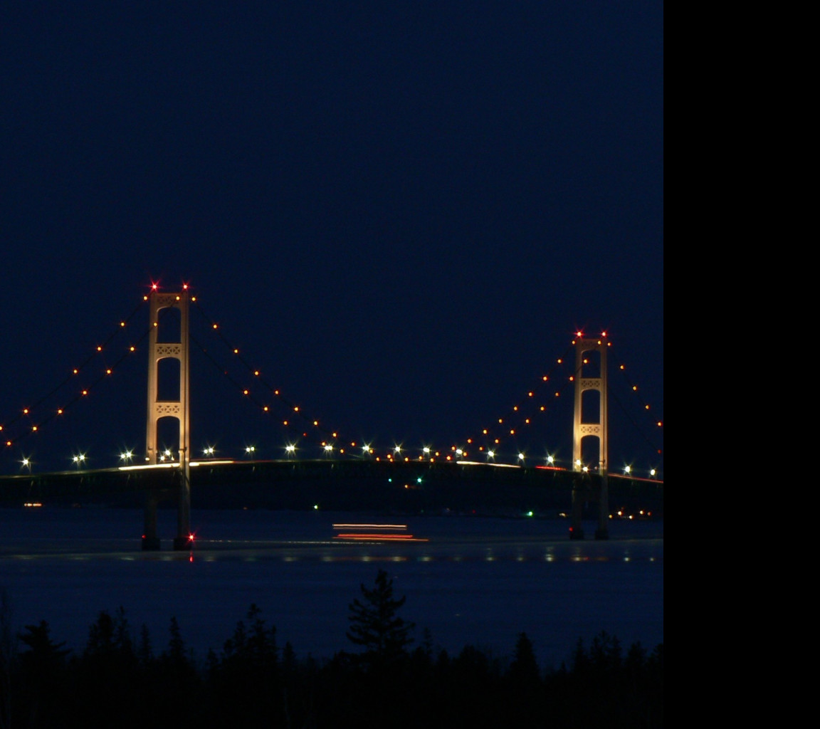 Tapeta night_mackinac_bridge