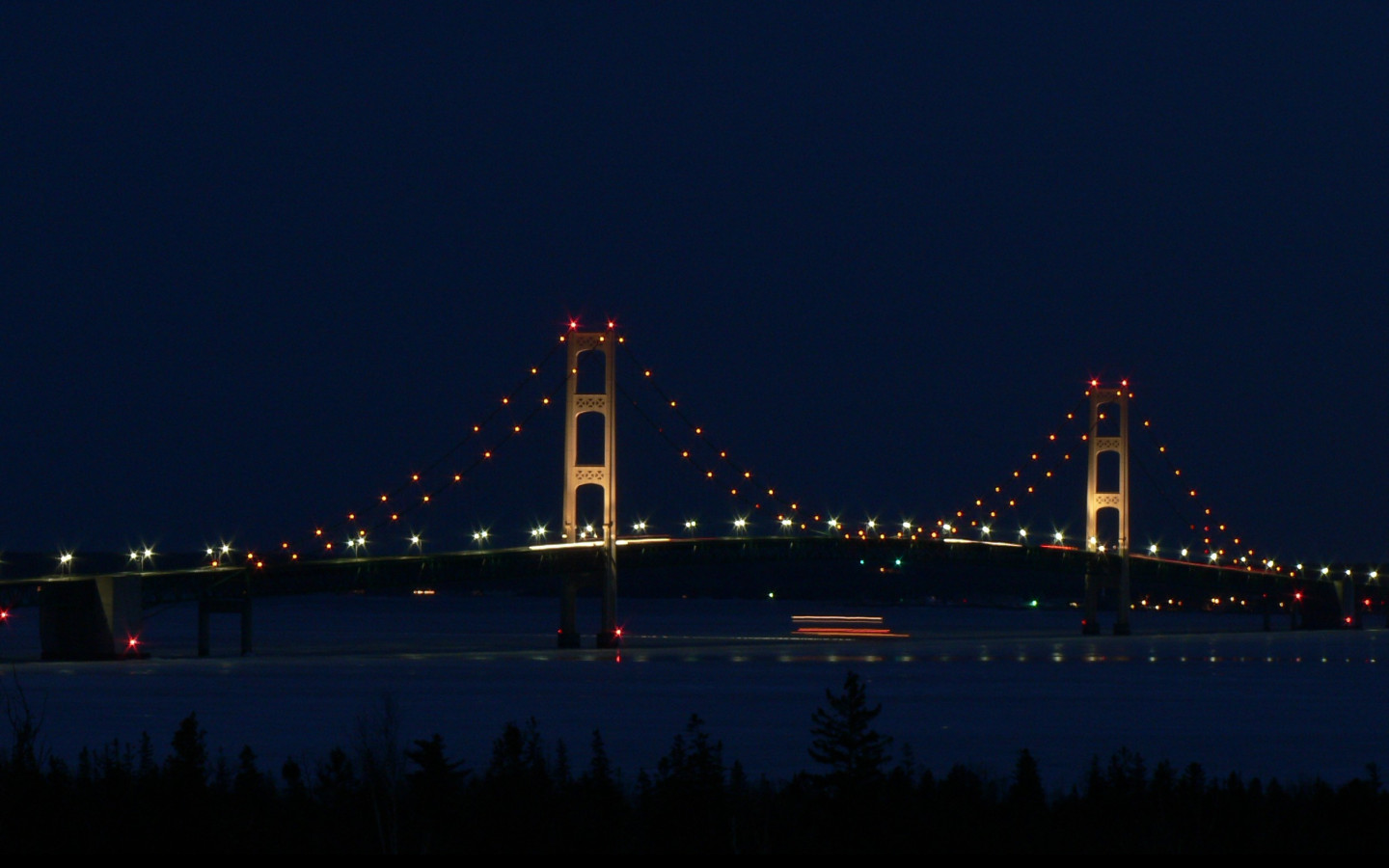 Tapeta night_mackinac_bridge