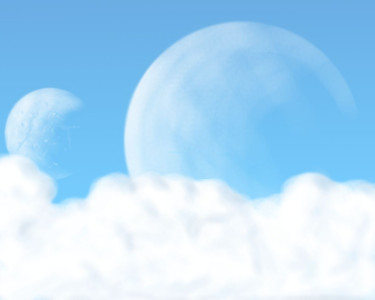 Tapeta: Planety na modr obloze