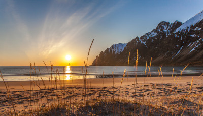 Tapeta: Plnon slunce, Ersfjordbotn