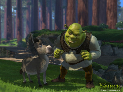 Tapeta: Shrek s Oslkem