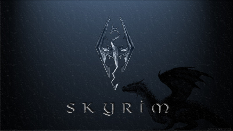 Tapeta skyrim_logo_dragon