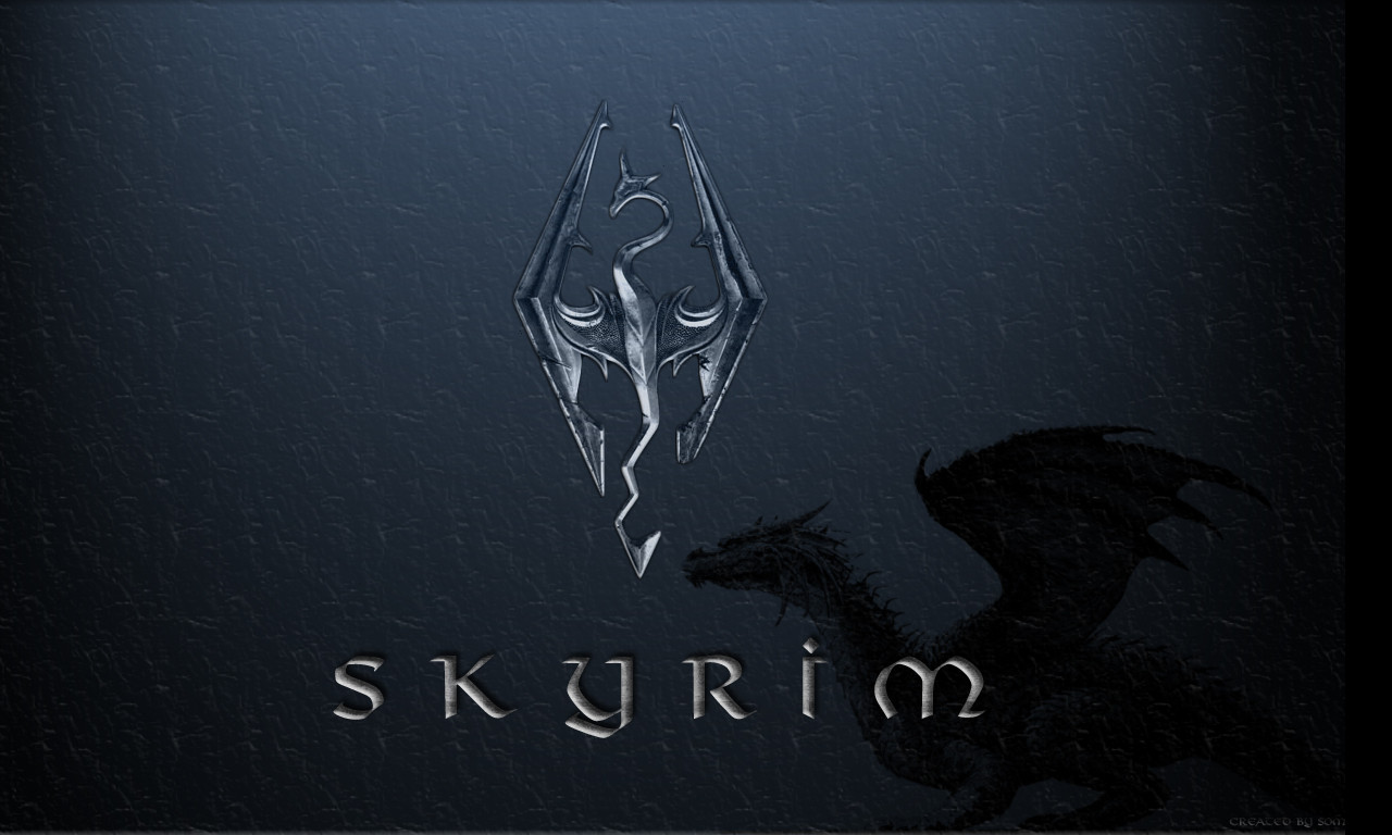 Tapeta skyrim_logo_dragon