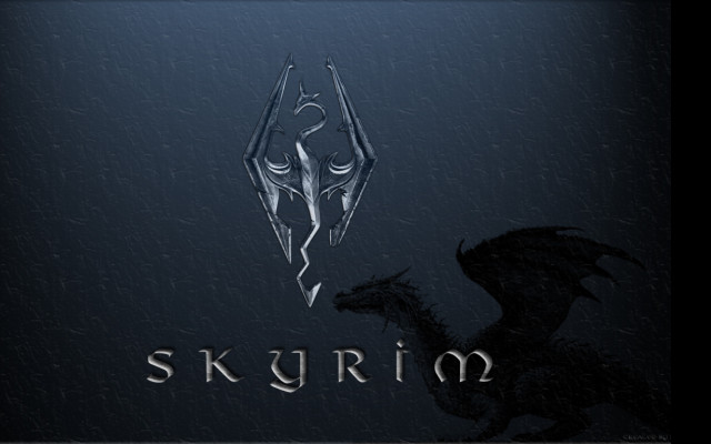 Tapeta skyrim_logo_dragon