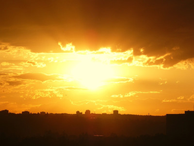 Tapeta: Západ slunce nad Prahou